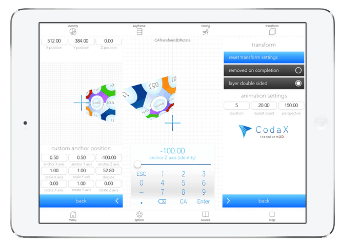 CodaX transform3D